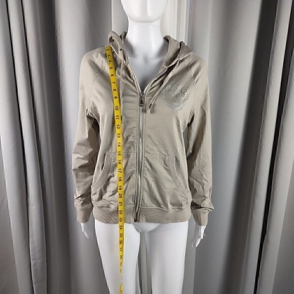 BCBG MaxAzria Tan/Beige/Light Brown, Women's Zip Up Hoodie. Size Large - Picture 10 of 16